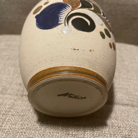 Vintage Mexican Tonala Bird Floral Vase - Picture 3 of 5